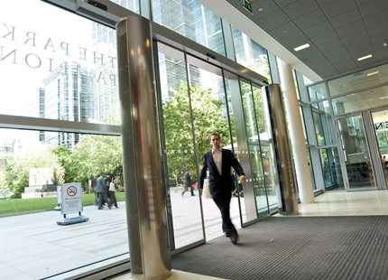 Designer Air Curtains at Canary Wharf