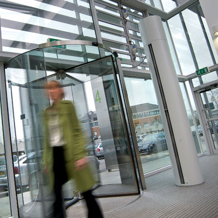 Air curtain at BUPA Health & Wellbeing, Staines