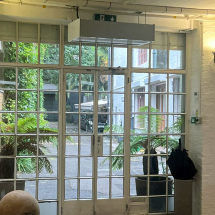 Air curtains at Holmes Production