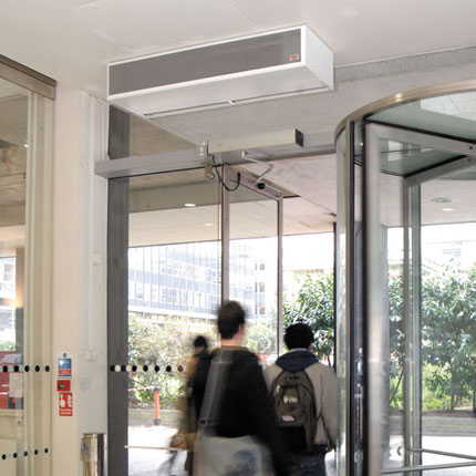 Air curtain at Imperial College, London