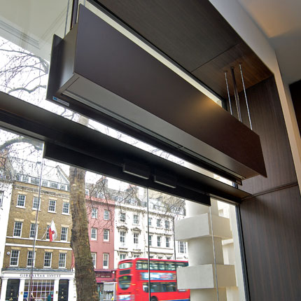 Air curtains at The Marconi Building, The Strand, London