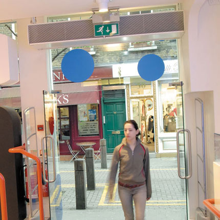 Air curtains at Speedo, London